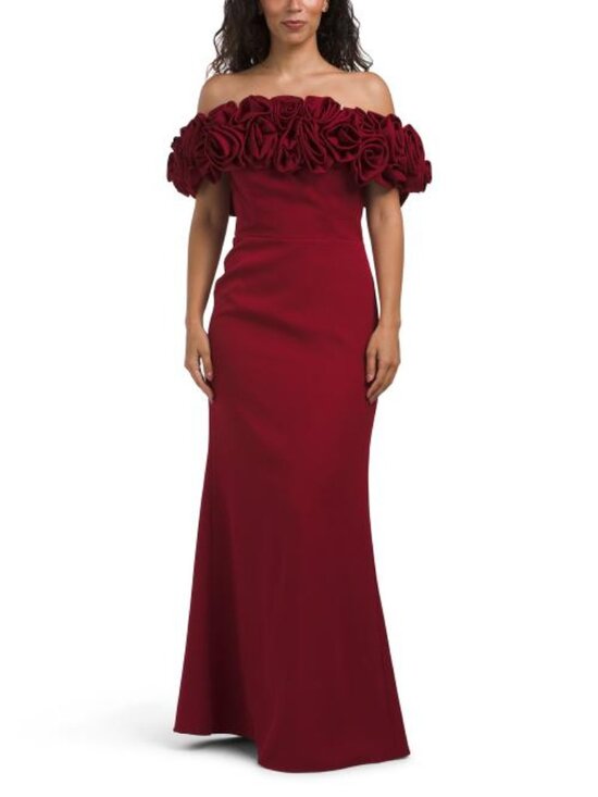 Mac Duggal Dresses & Skirts - MAC DUGGAL Off The Shoulder 3d Floral Gown